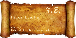 Hilcz Etelka névjegykártya